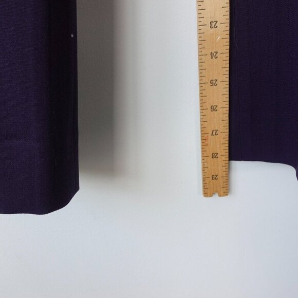 NARCISO RODRIGUEZ Pants Medium Virgin Wool Straight High Waist Tuxedo Navy ITALY - Picture 6 of 14